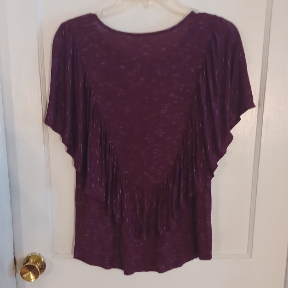 LOFT Women's Deep Purple Blouse Medium P New With Tags - Picture 6 of 6